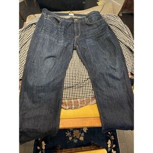 Hudson Wilde Relaxed Straight Jeans Mens 36x29 Dark Blue Stretch Denim